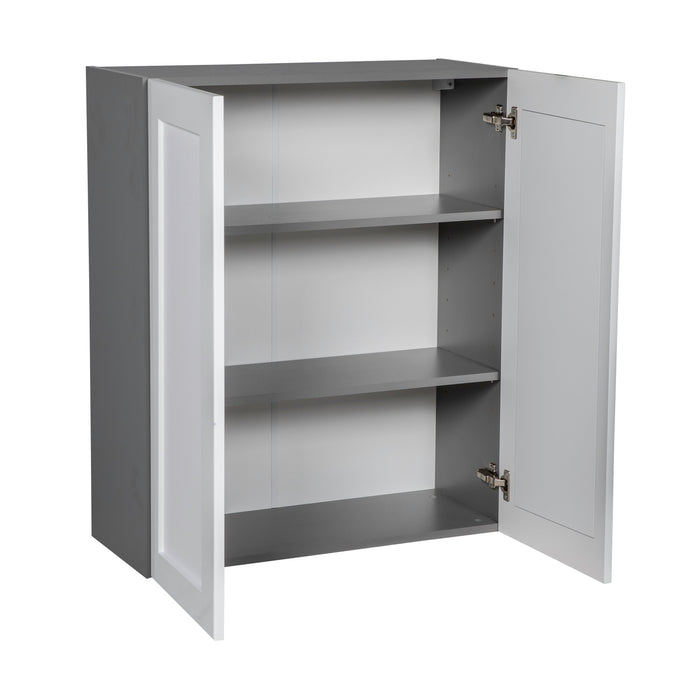 Wallkitchens Wood White Matte Wall Cabinet White Matte 2