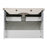 Wave Wood White Glossy Bathroom Vanity White Glossy 6