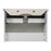 Wave Wood White Glossy Bathroom Vanity White Glossy 4