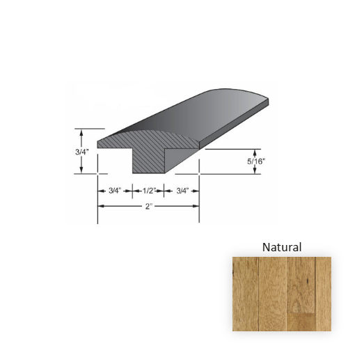 Newtown Plank Wood Natural Hardwood Moulding / Trim Smooth 1