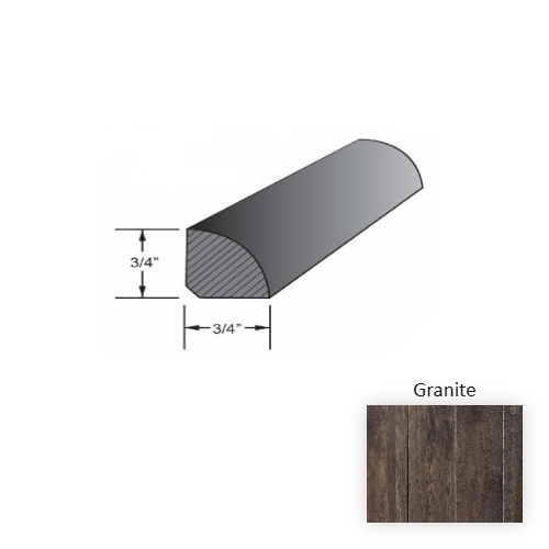 Newtown Plank Granite Hardwood Moulding / Trim - 3/4" x 78" Quarter Round