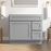 CVD Grey Solid Wood Right Drawer Bathroom Cabinet - 36" x 32.5" 1