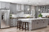 Mallorca Dolphin Gray Wood Corner Lazy Susan Base Cabinet 4