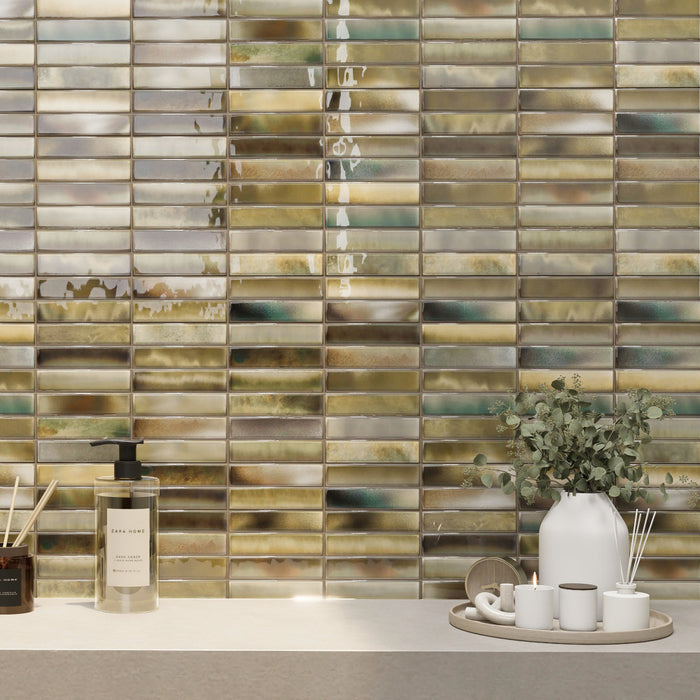 Borealis Ceramic Green Tile Glossy 11