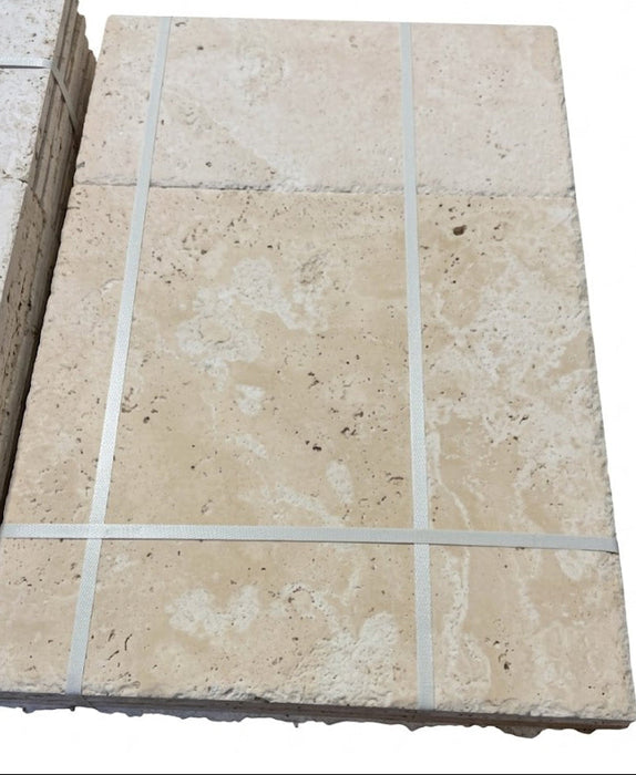 Durango Cross Cut Travertine Versailles Pattern - Chiseled & Brushed