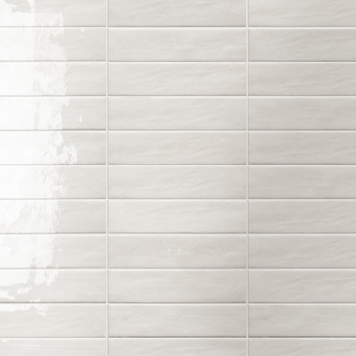 Tribeca Porcelain Studio Gypsum White Tile Glossy 1
