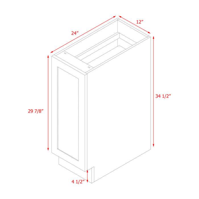 Mallorca White Wood Pull Out Base Cabinet 4