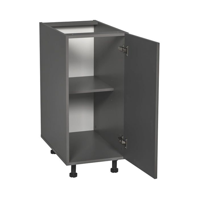 Wallkitchens Wood Grey Glossy Base Cabinet Grey Glossy 2