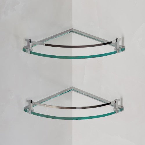 Chrome Glass Bathroom Shelf 3