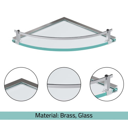 Chrome Glass Bathroom Shelf 5