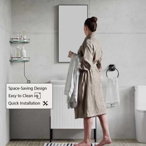 Chrome Glass Bathroom Shelf 6