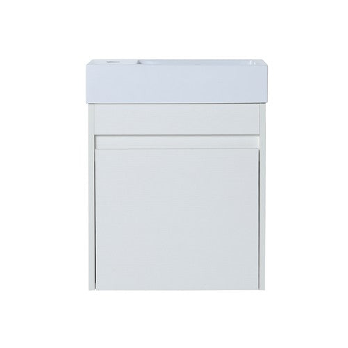 Plywood White Straight Grain Bathroom Vanity White Straight Grain 17
