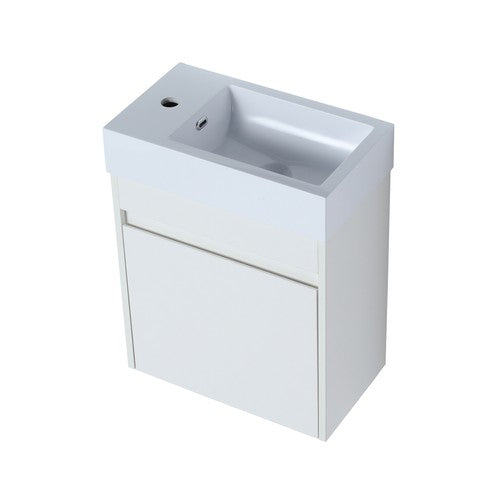 Plywood White Straight Grain Bathroom Vanity White Straight Grain 19
