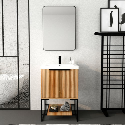Plywood Brown Bathroom Vanity Brown 1