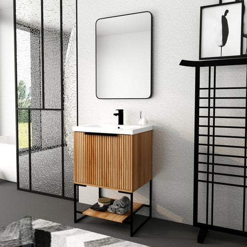 Plywood Brown Bathroom Vanity Brown 2