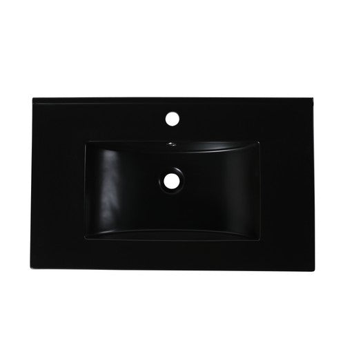 Ceramic Black Bathroom Sink Black 2