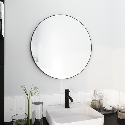 Glass Black Bathroom Mirror Black 2