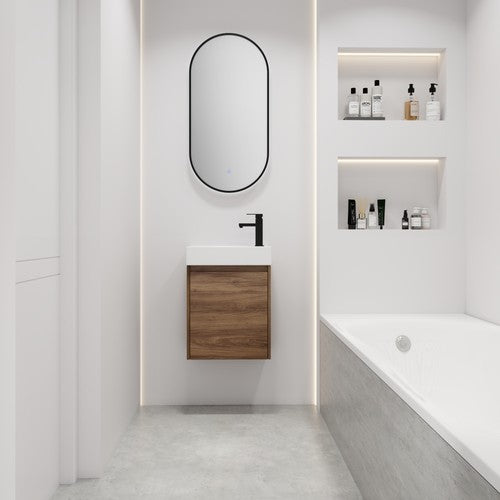 Plywood Brown Bathroom Vanity Brown 1