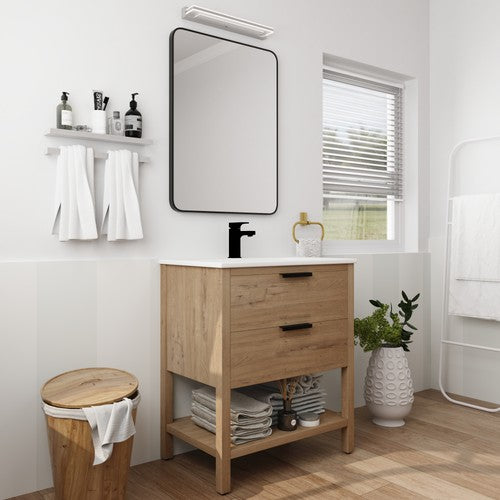 Plywood Imitative Oak Bathroom Vanity Imitative Oak 1