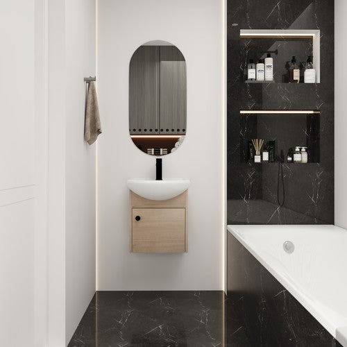 Plywood Oak Bathroom Vanity Oak 1
