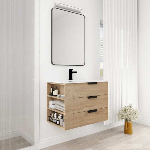 Plywood Imitative Oak Bathroom Vanity Imitative Oak 1