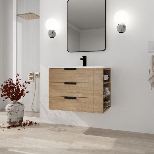 Plywood Imitative Oak Bathroom Vanity Imitative Oak 2
