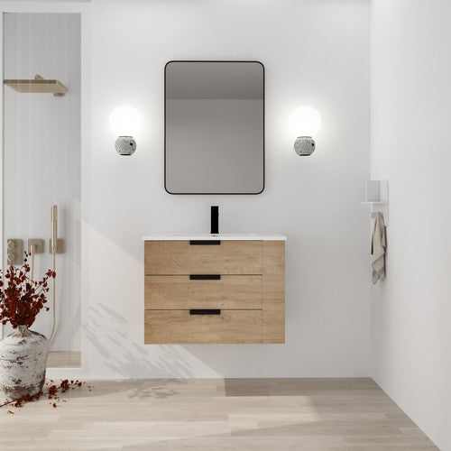 Plywood Imitative Oak Bathroom Vanity Imitative Oak 1
