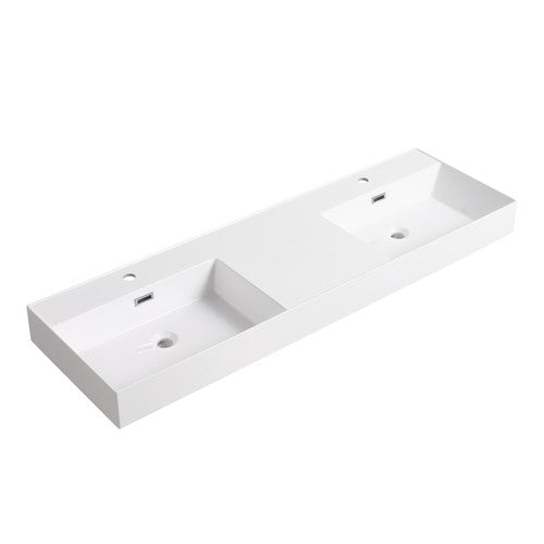 Resin Glossy White Bathroom Sink Glossy White 1
