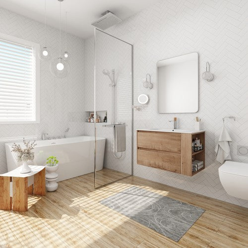 Plywood Imitative Oak Bathroom Vanity Imitative Oak 2