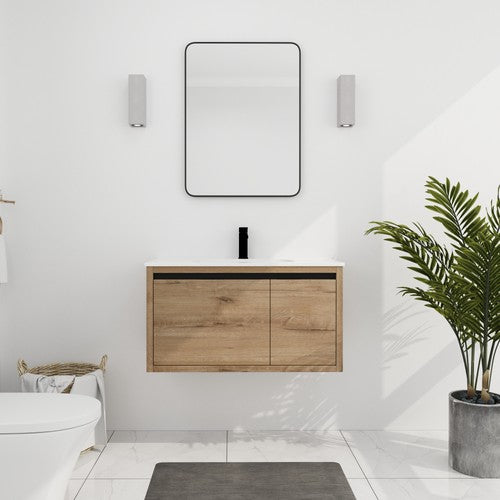 Plywood Imitative Oak Bathroom Mirror Imitative Oak 1