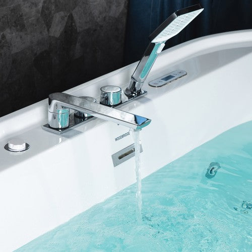 Acrylic White Bathtub Chrome 3
