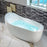 Acrylic White Bathtub Chrome 2