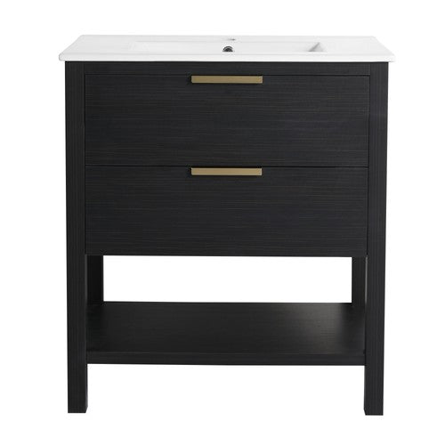 Plywood Black Chestnut Bathroom Vanity Black Chestnut 1
