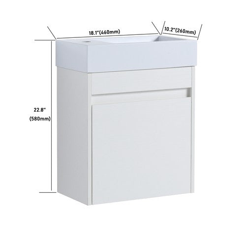 Plywood White Straight Grain Bathroom Vanity White Straight Grain 15