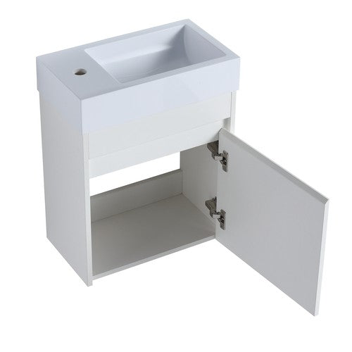 Plywood White Straight Grain Bathroom Vanity White Straight Grain 22