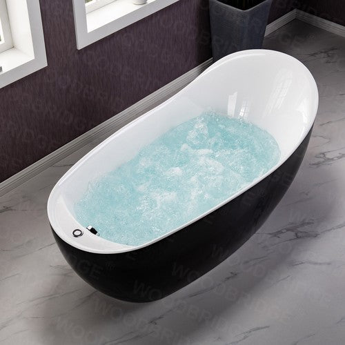 Acrylic Black Bathtub Chrome 3