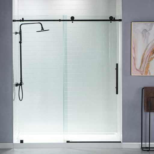 Stainless Steel Matte Black Shower Door Matte Black 1