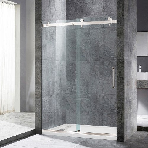 Stainless Steel Brushed Nickel Shower Door Brushed Nickel 1