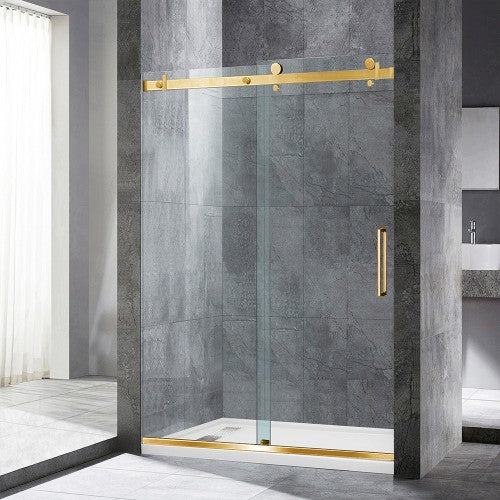 Stainless Steel Brushed Gold Shower Door Brushed Gold 1