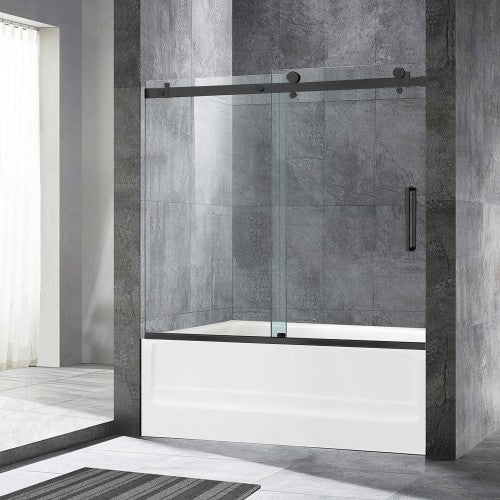 Stainless Steel Matte Black Shower Door Matte Black 1