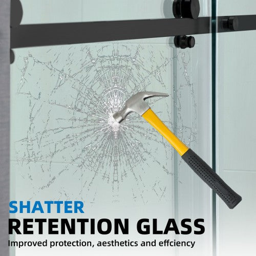 Stainless Steel Matte Black Shower Door Matte Black 5