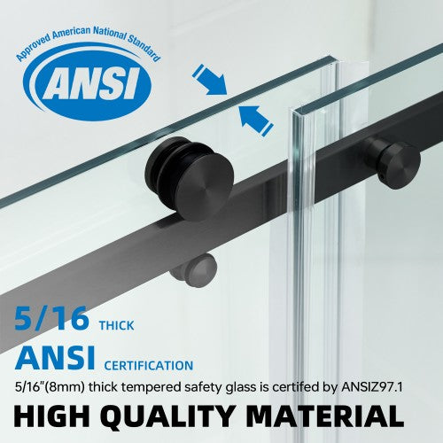 Stainless Steel Matte Black Shower Door Matte Black 6