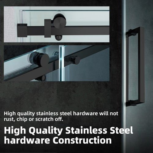 Stainless Steel Matte Black Shower Door Matte Black 8