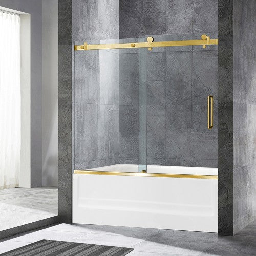 Stainless Steel Brushed Gold Shower Door Brushed Gold 1