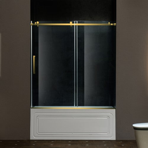 Stainless Steel Brushed Gold Shower Door Brushed Gold 2