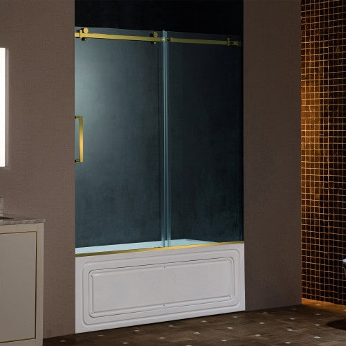 Stainless Steel Brushed Gold Shower Door Brushed Gold 3