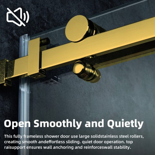 Stainless Steel Brushed Gold Shower Door Brushed Gold 10