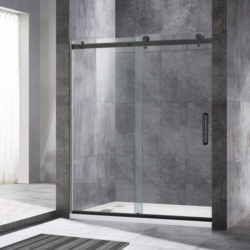 Stainless Steel Matte Black Shower Door Matte Black 1