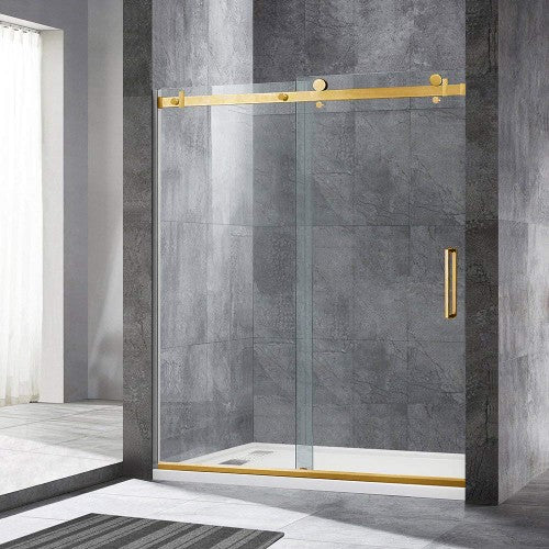 Stainless Steel Brushed Gold Shower Door Brushed Gold 1