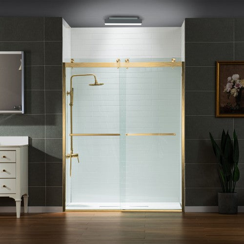 Stainless Steel Brushed Gold Shower Door Brushed Gold 1